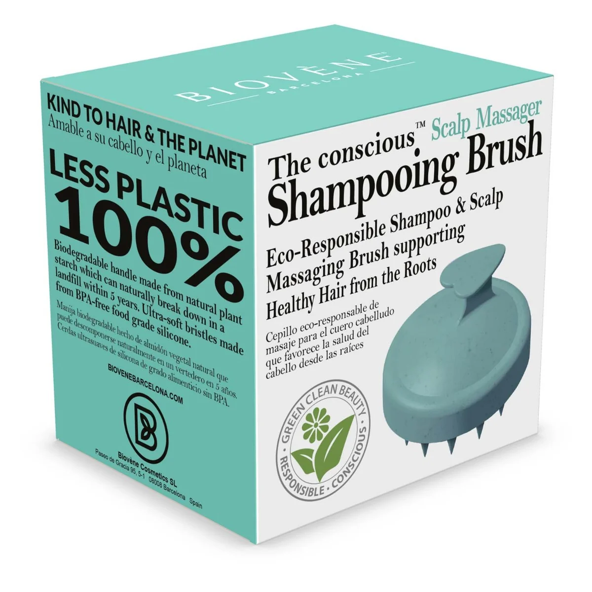 Perie pentru masajul scalpului Verde, 1 bucata, The conscious