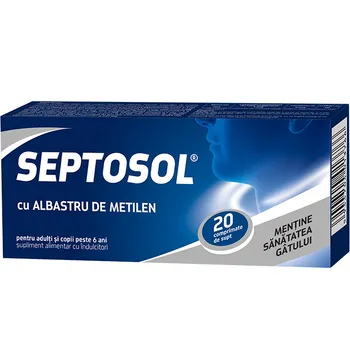 Septosol cu albastru de metilen, 20 comprimate de supt, Biofarm 