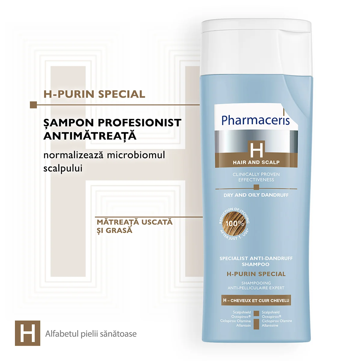 Sampon anti-matreata purin special H, 250ml, Pharmaceris