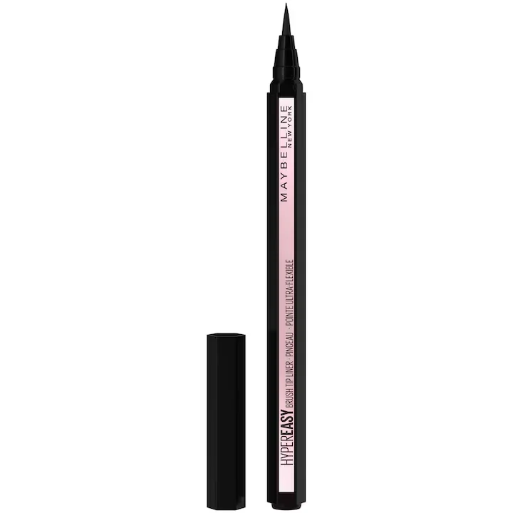 Tus lichid cu aplicator pensula Hyper Easy 800 Pitch Black, 0.6g, Maybelline