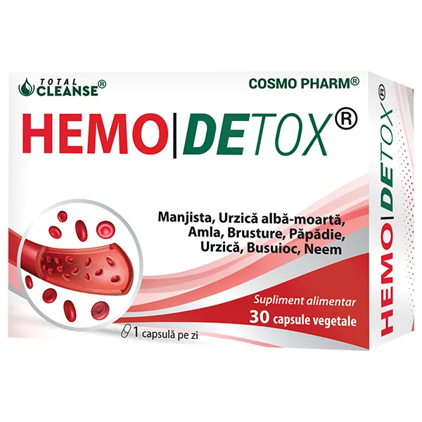 Hemodetox, 30 capsule vegetale, Cosmopharm