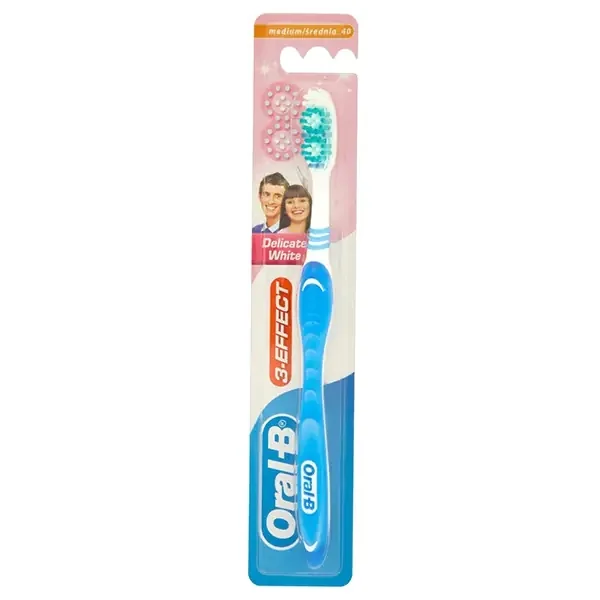 Periuta de dinti manuala 3 Effect Delicate White 40 Medium, 1 bucata, Oral-B