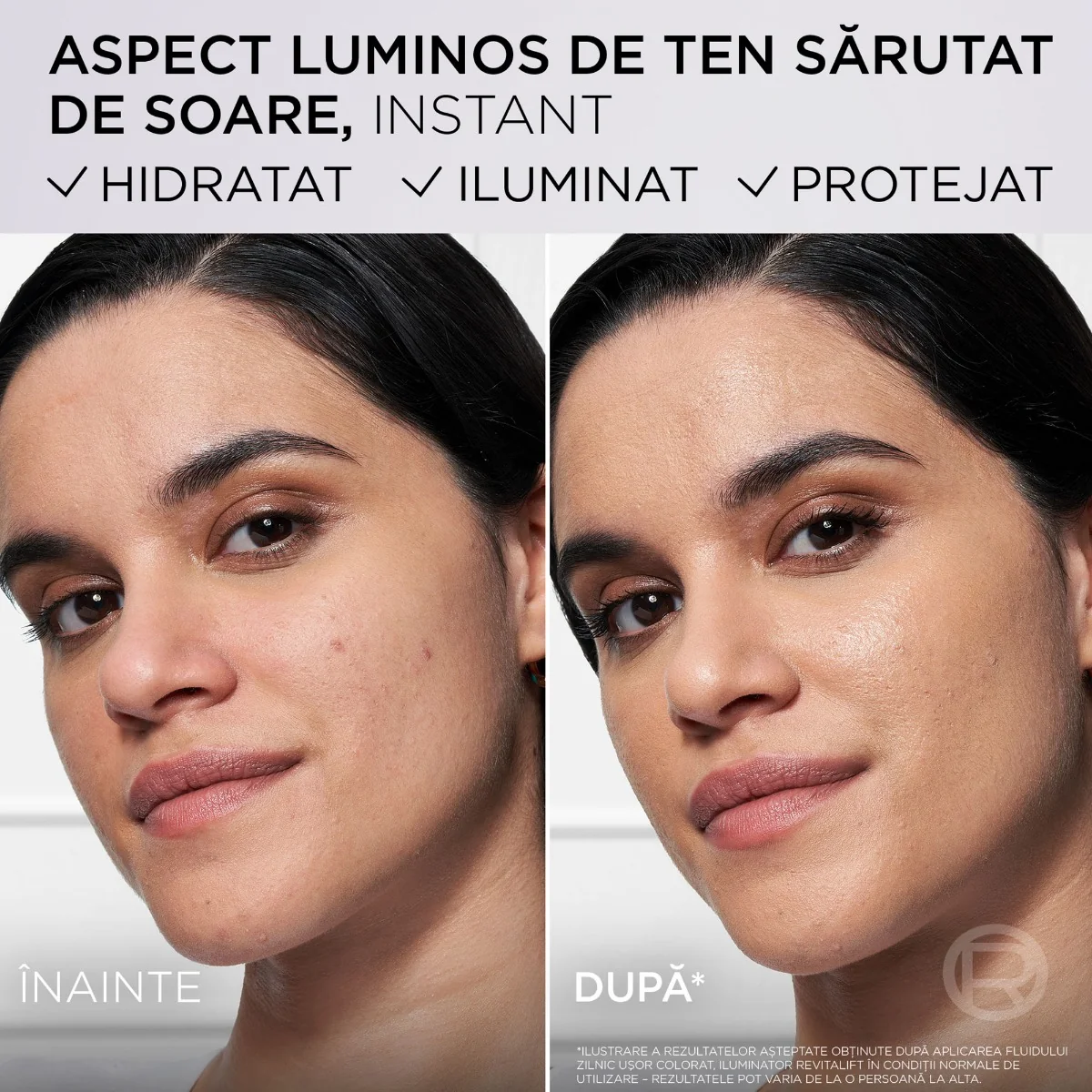 Fluid colorat cu factor de protectie solara SPF30 Revitalift Vitamin C Tinted Glow, 40ml, L'Oreal Paris