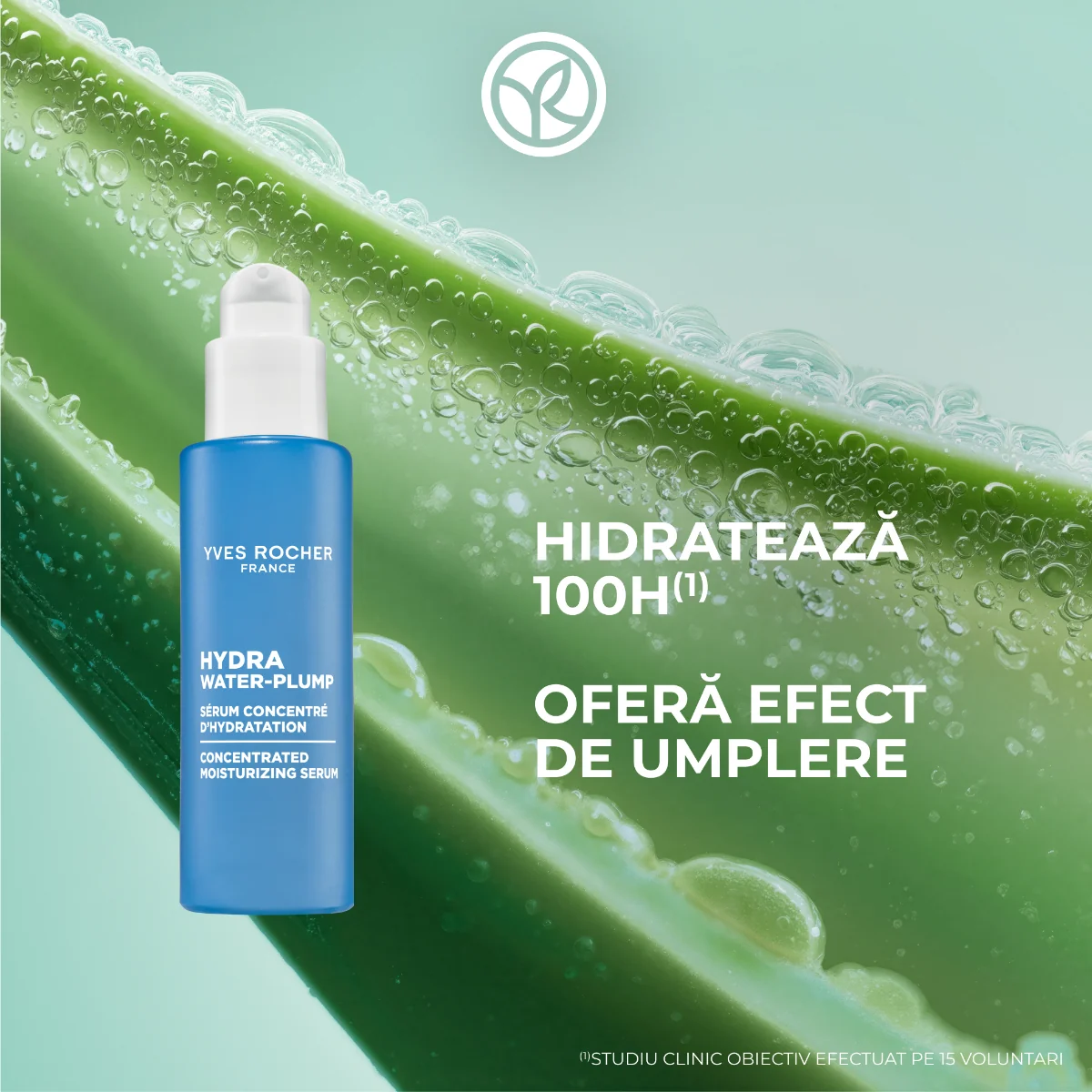 Ser hidratant concentrat pentru ten Hydra Water-Plump, 30ml, Yves Rocher