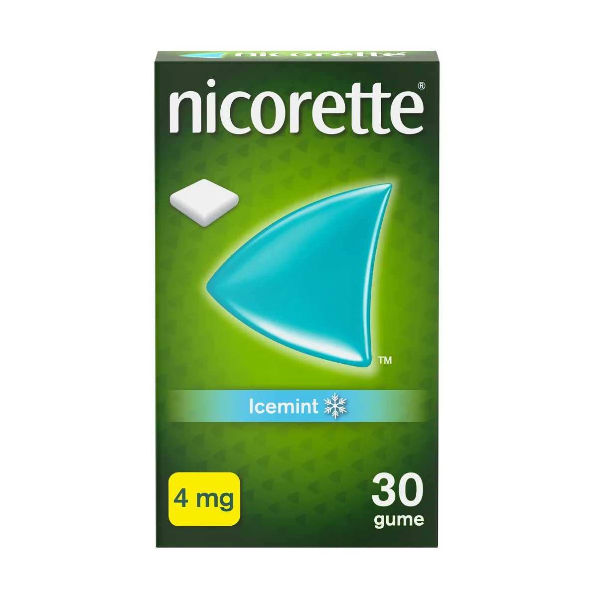 Nicorette® Icemint 4mg guma medicamentoasa masticabila, 30 bucati, Johnson&Johnson