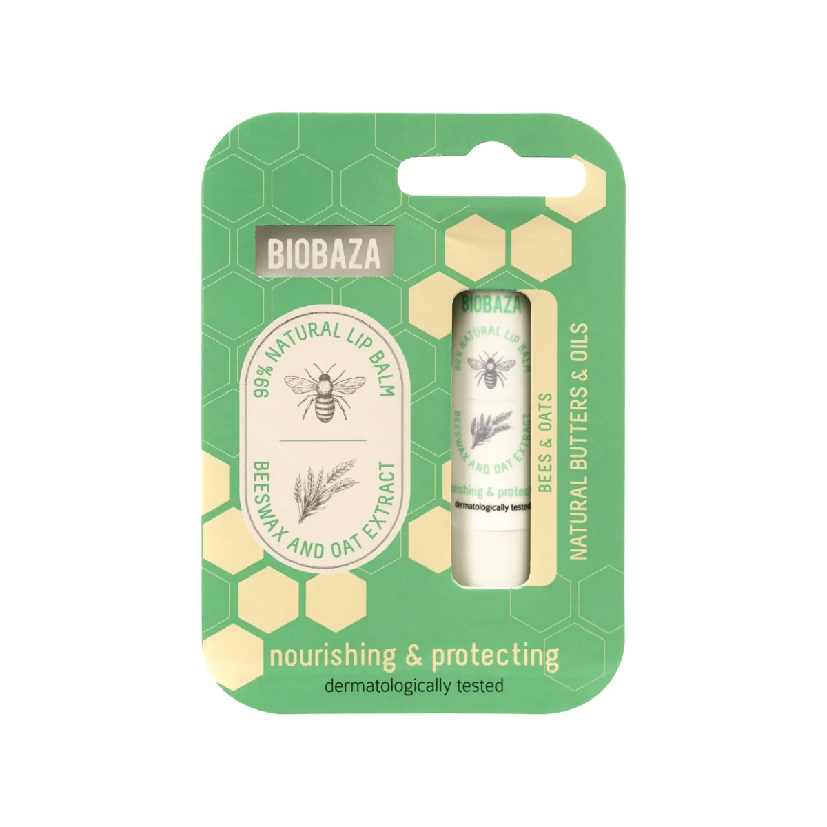 Balsam de buze cu extract de miere si ovaz, 45g, Biobaza