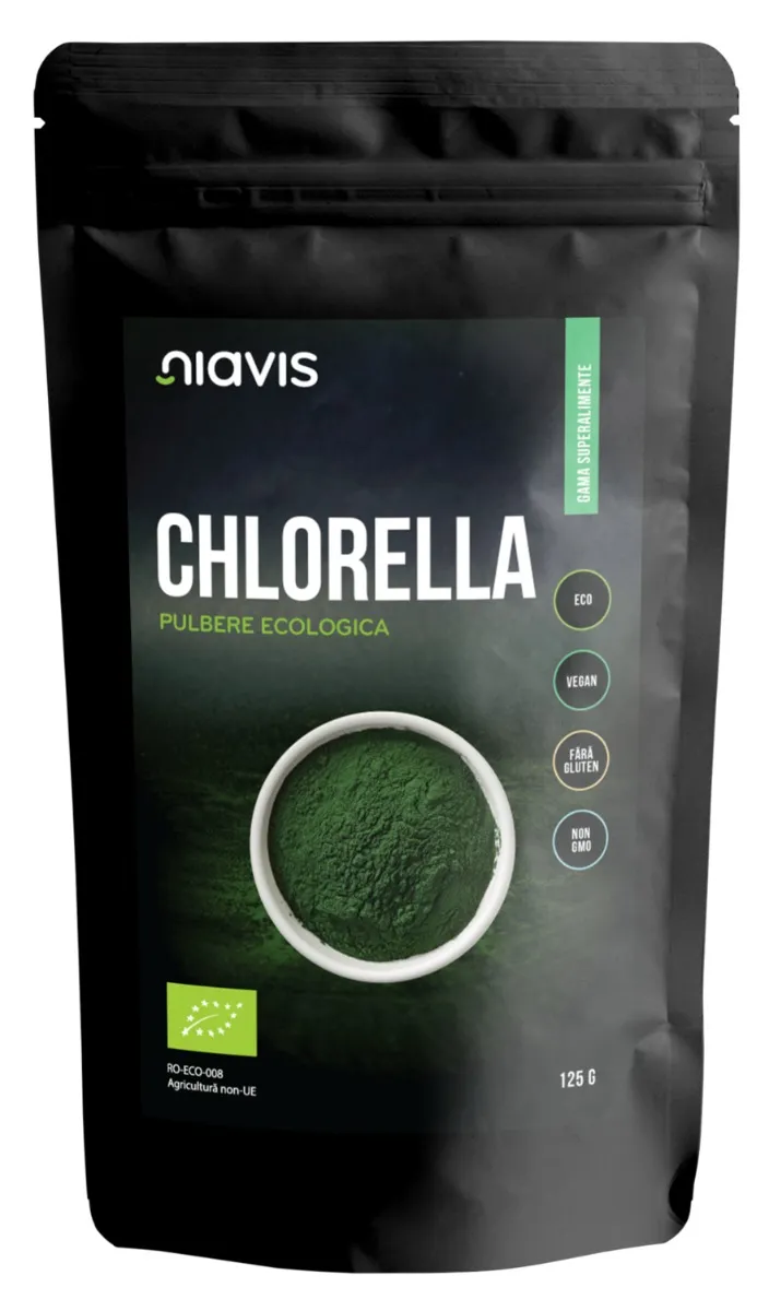 Chlorella Pulbere ecologica, 125g, Niavis
