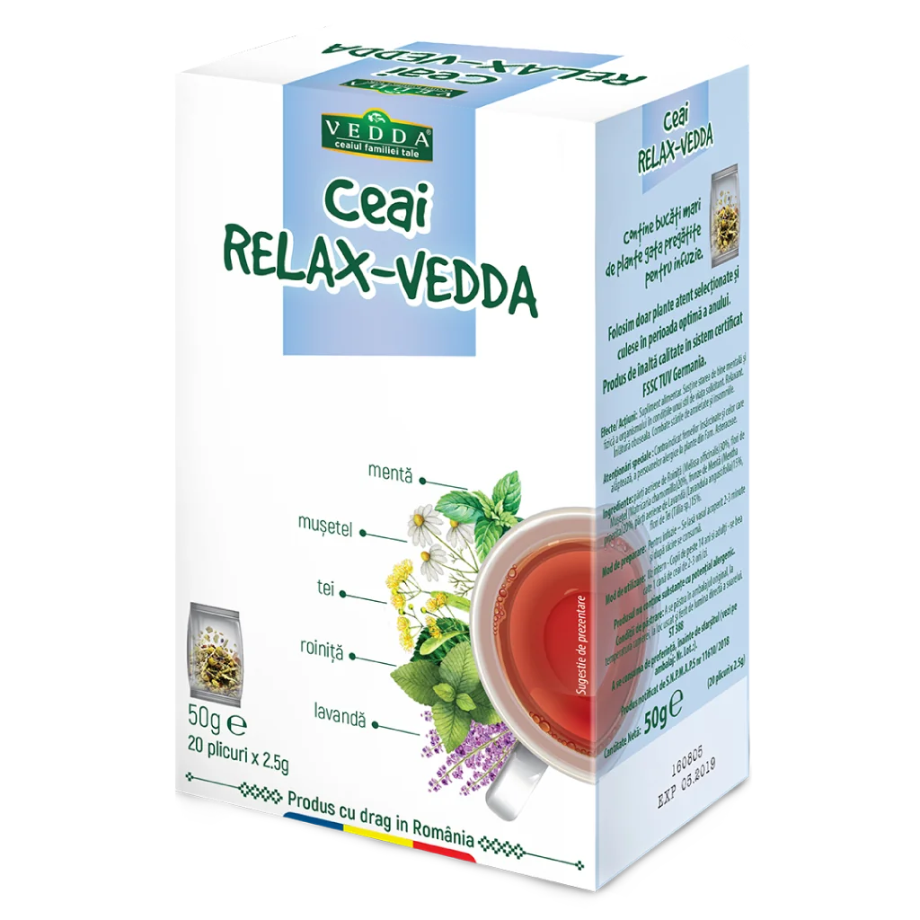 Ceai Relax, 20 plicuri, Vedda