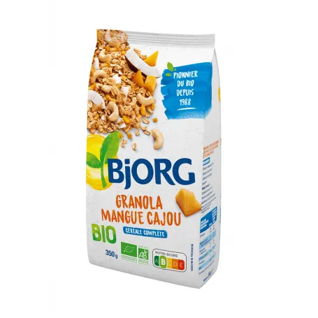 Granola cu mango si caju Bio, 350g, Bjorg