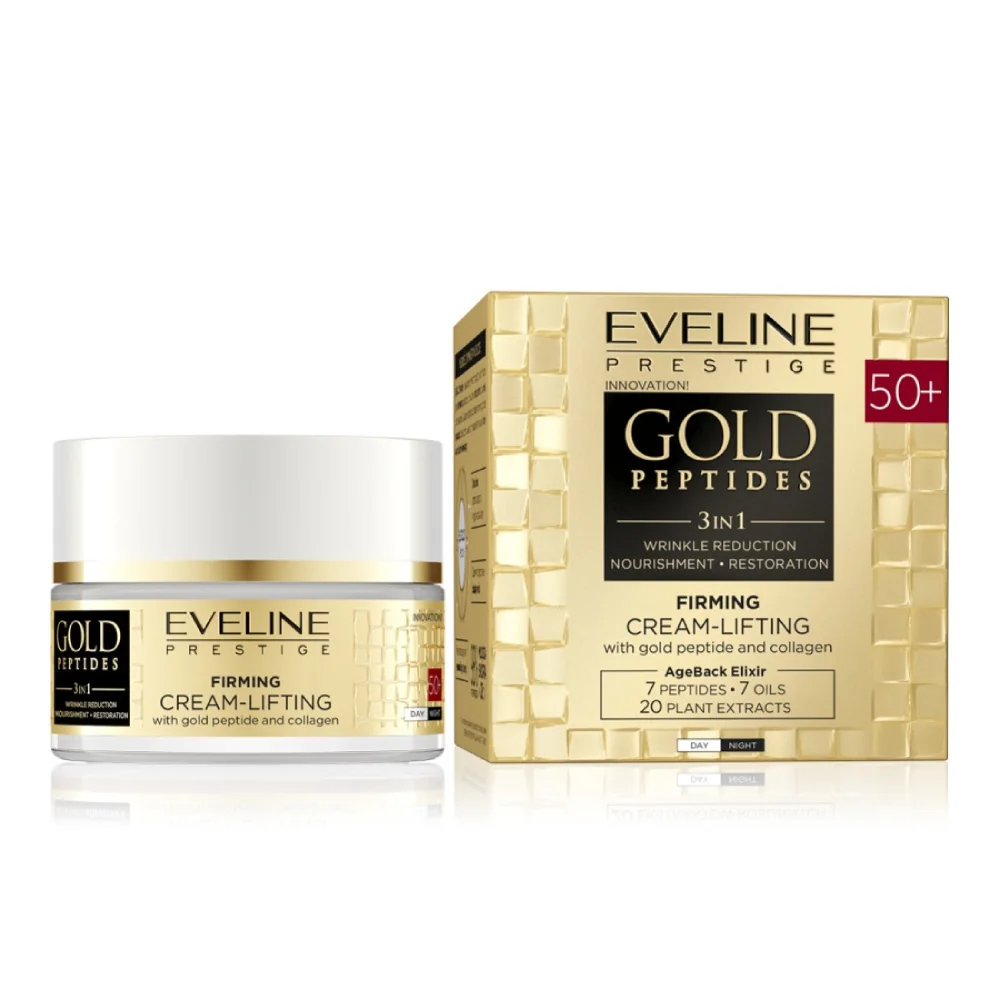 Crema pentru fata anti-rid 50+ cu peptide, 50ml, Eveline Cosmetics