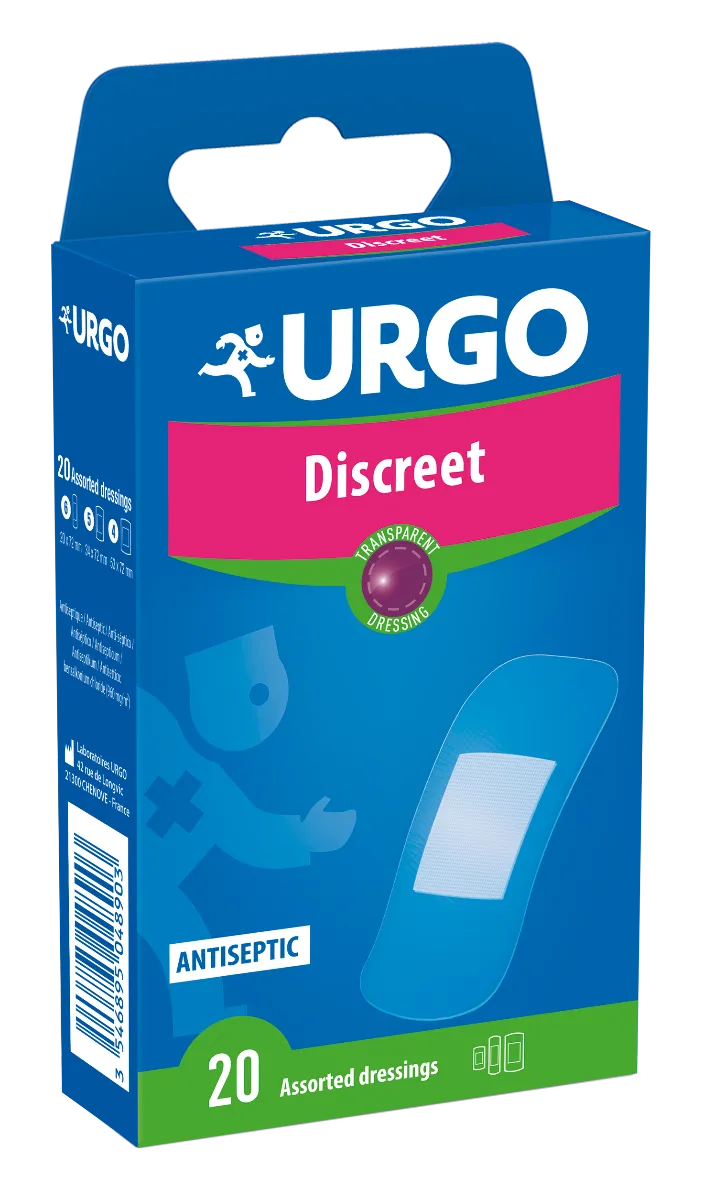 Plasturi Discreet, 20 bucati, Urgo