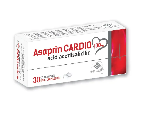 ASAprin Cardio 100mg, 30 comprimate gastrorezistente, AC Helcor