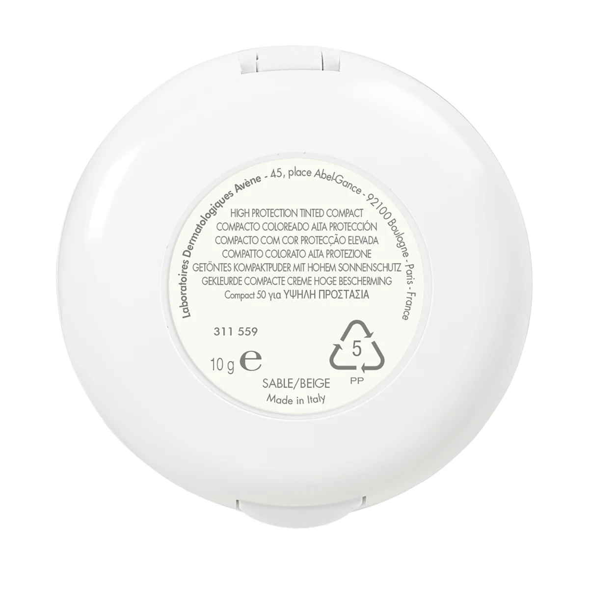 Crema minerala Sable SPF 50+ Compact, 10g, Avene