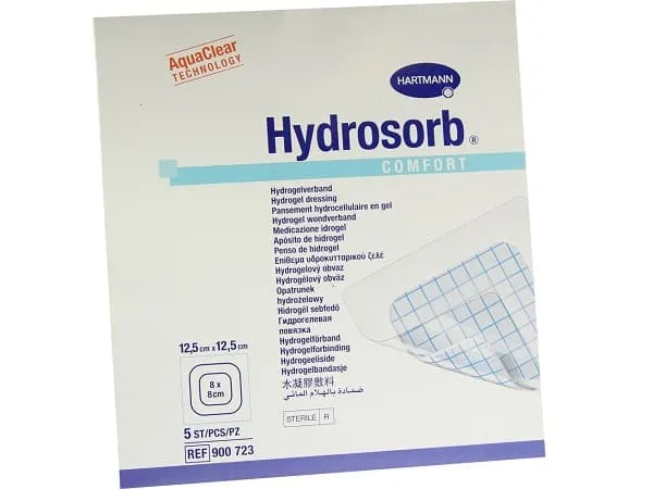 Pansament cu hidrogel si margine autoadeziva Hydrosorb Comfort, 7.5 x 10cm, 5 bucati, Hartmann