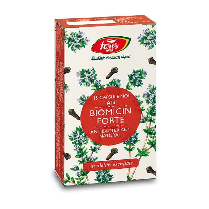 Biomicin Forte, 15 capsule, Fares