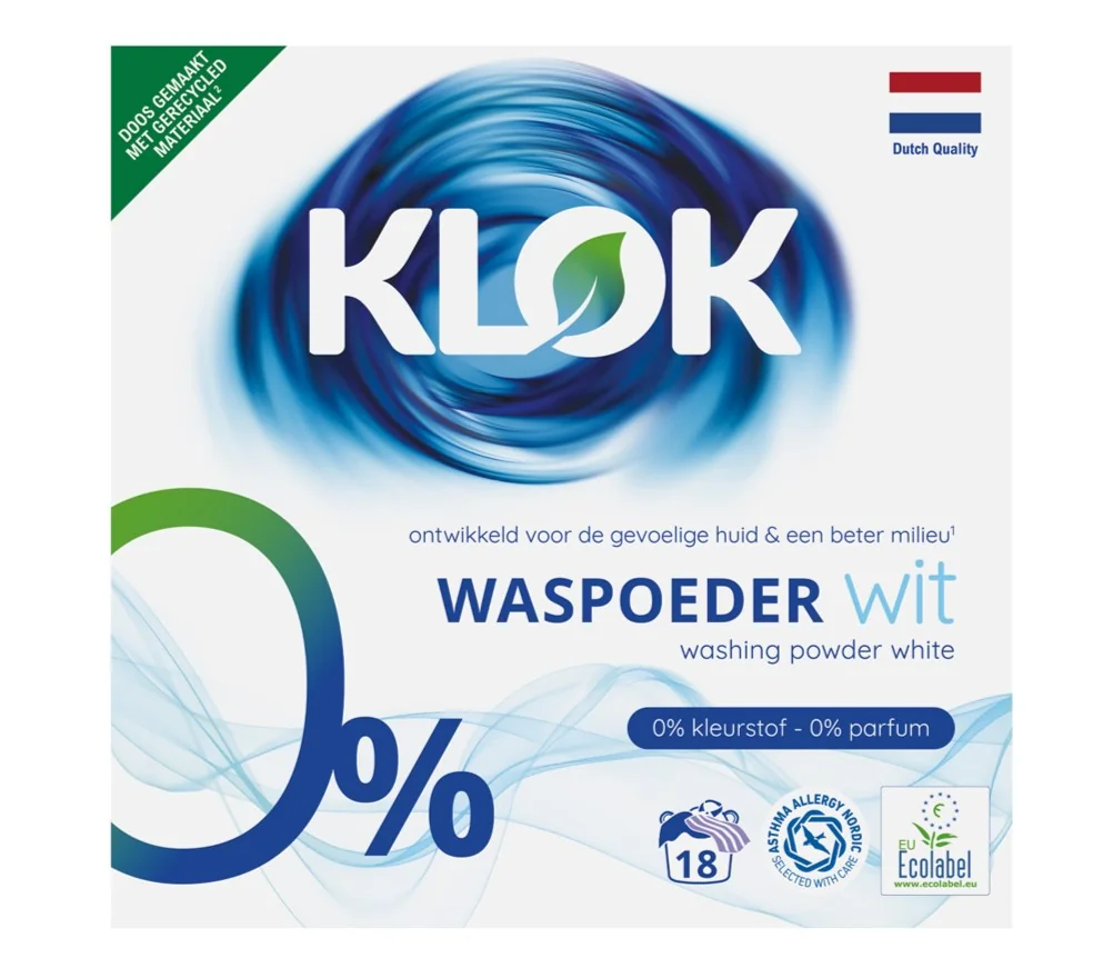 Detergent pudra pentru rufe albe, 18 spalari, Klok