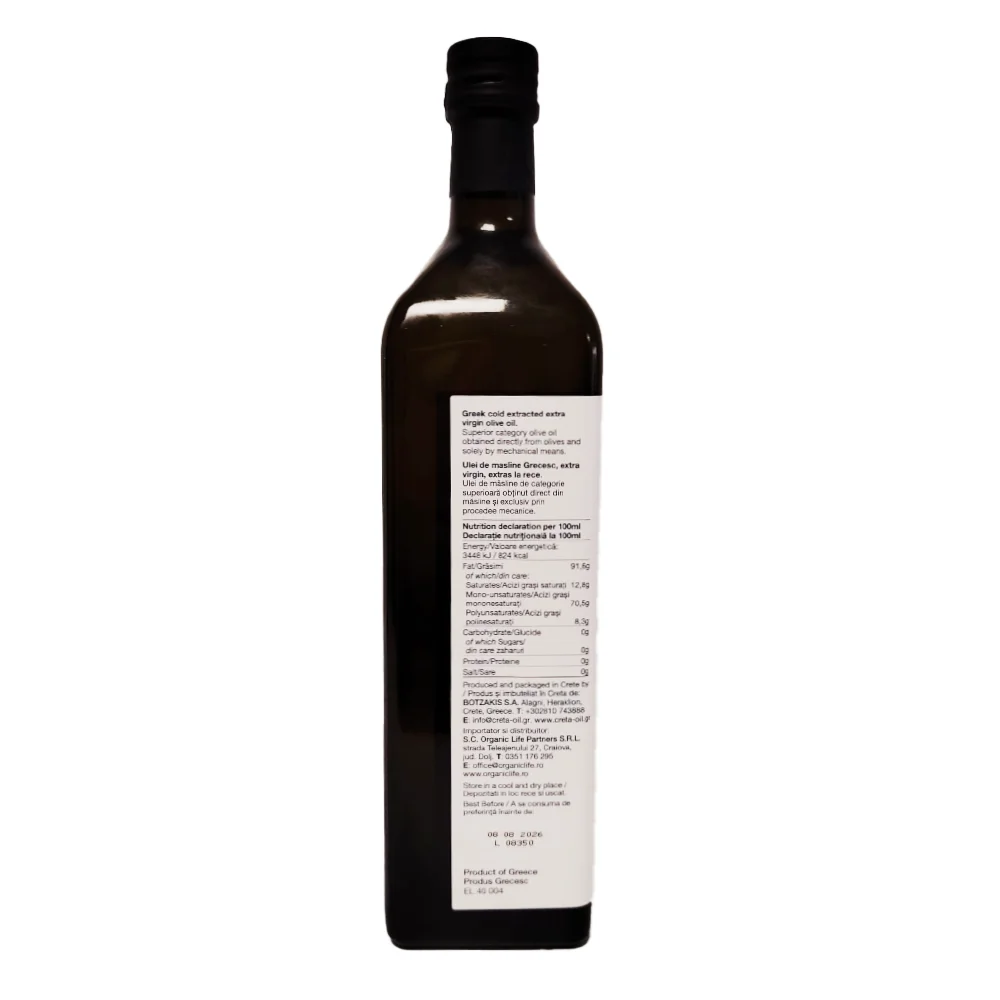 Ulei de masline extravirgin in sticla Printul Cretan, 1l, Creta Oil