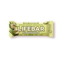 Baton cu chia + orz verde si fistic raw Lifebar Bio, 47g, Lifefood