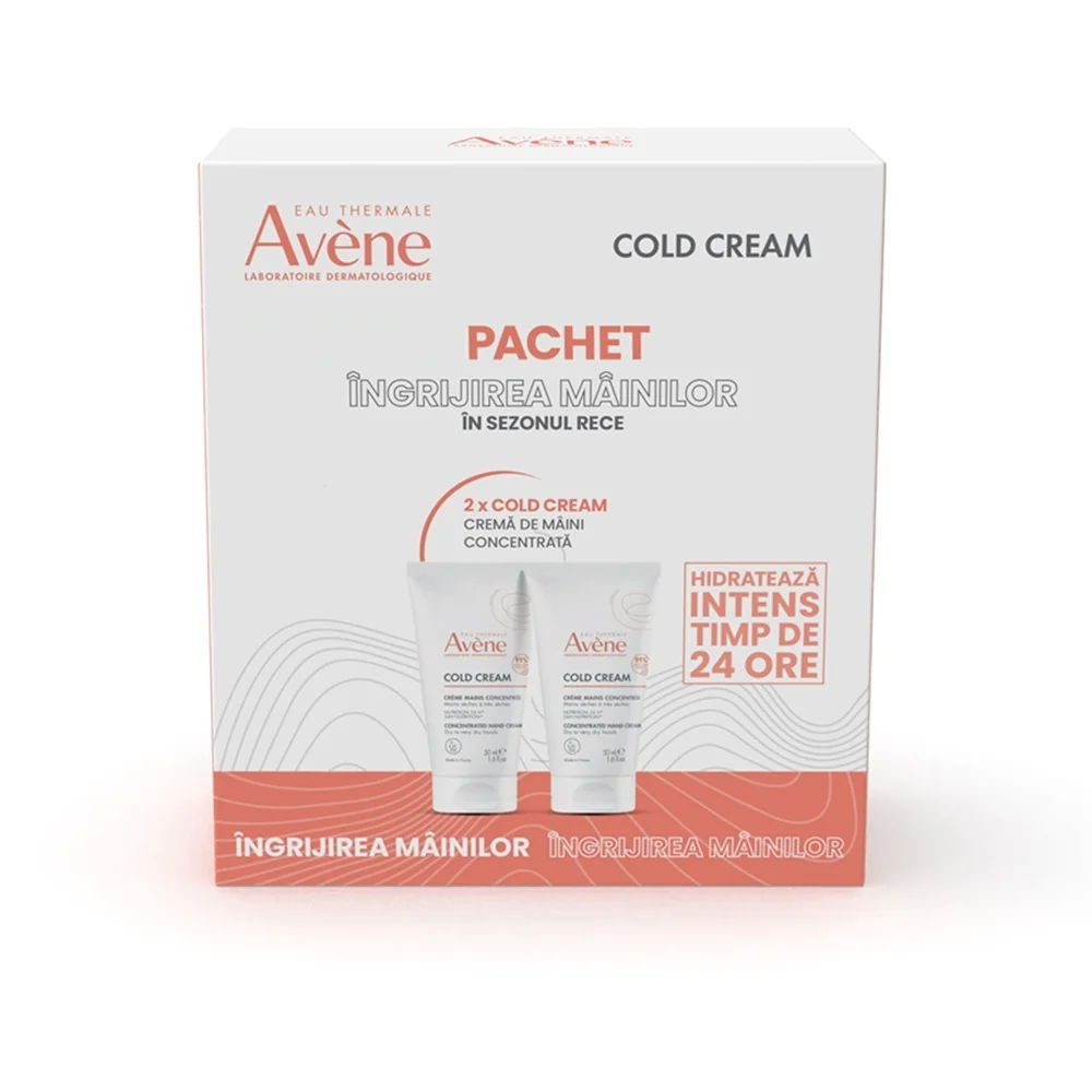Pachet Crema concentrata pentru maini Cold Cream 50ml + 50ml, Avene
