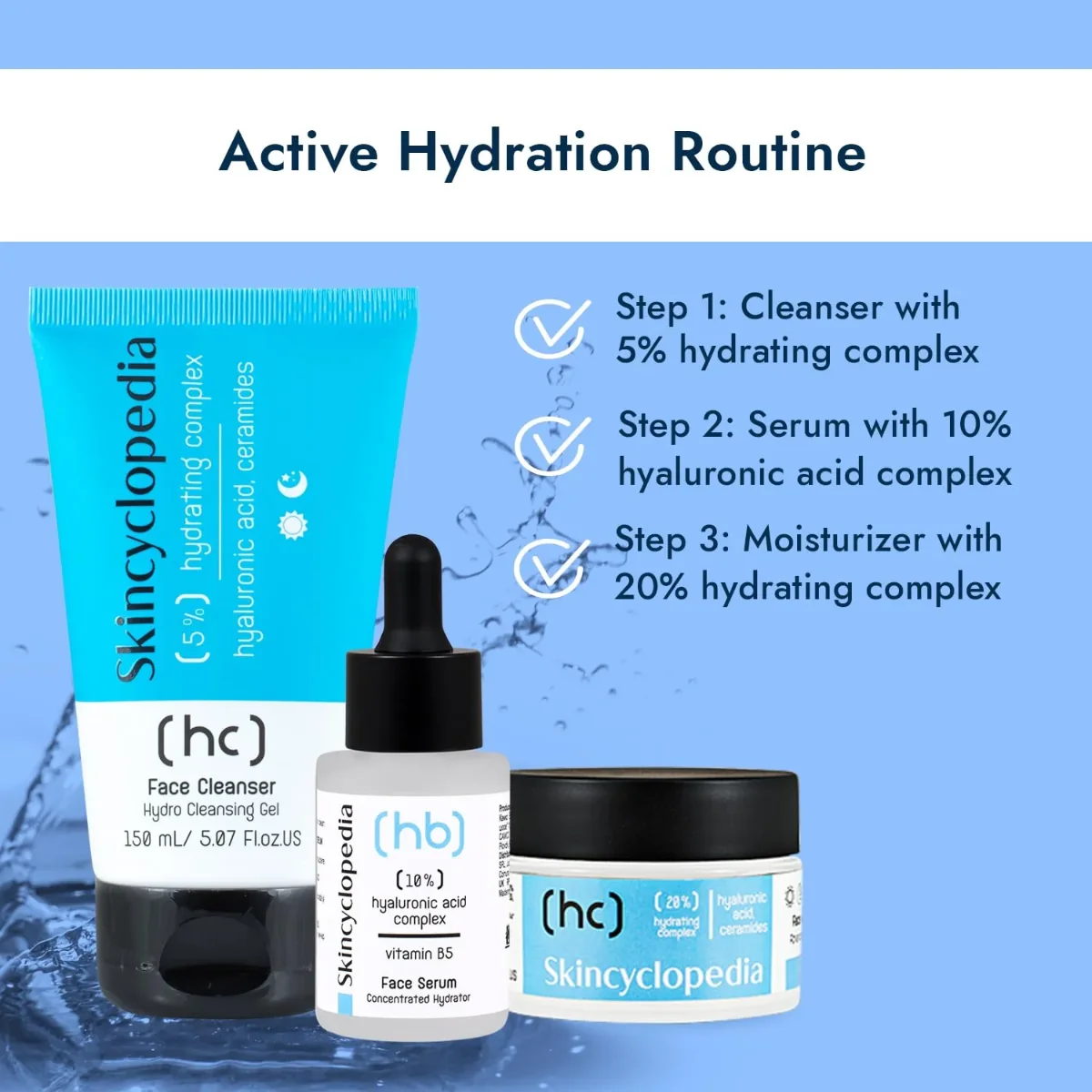 Gel de curatare faciala cu 5% complex hidratant, 150ml, Skincyclopedia