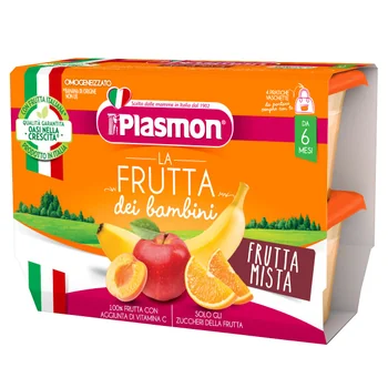 Piure din caise si banane 6 luni+, 4 x 100g, Plasmon