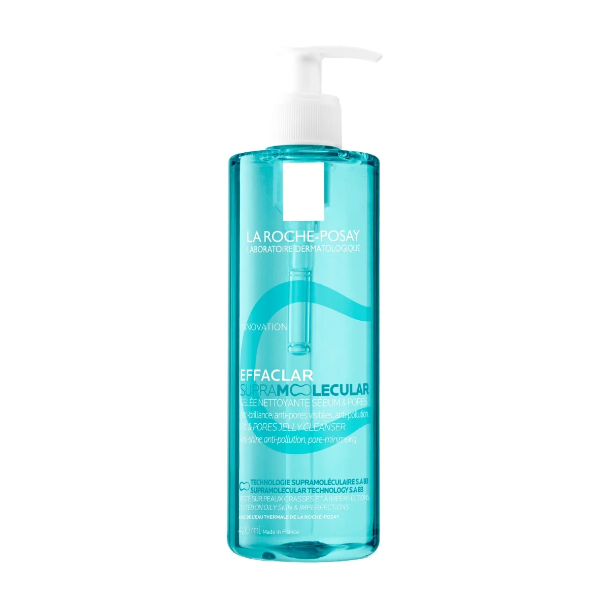 Gel de curatare pentru excesul de sebum si porii vizibili Effaclar Supramolecular, 400ml, La Roche-Posay