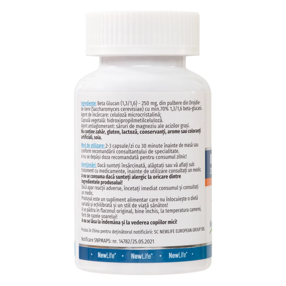 Beta Glucan 250mg, 60 capsule, NewLife