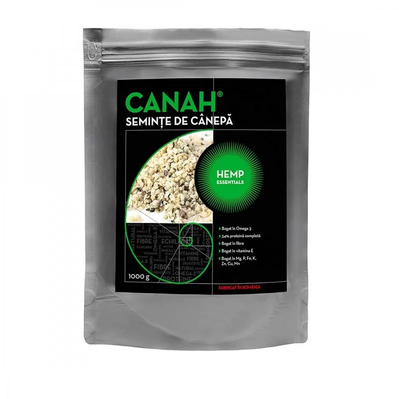 Seminte decorticate de canepa, 1000g, Canah