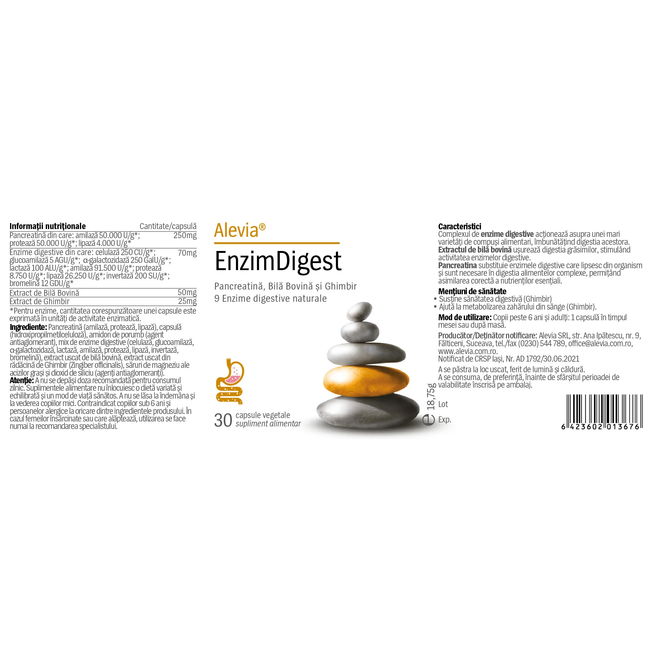 EnzimDigest, 30 capsule, Alevia