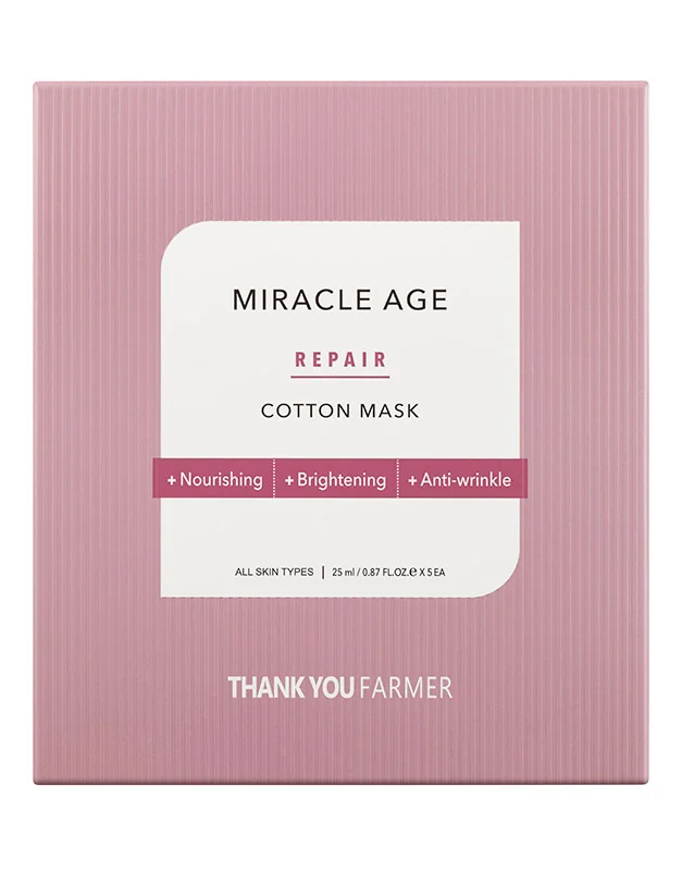 Masca de fata din bumbac Miracle Age, 25ml, Thank You Farmer