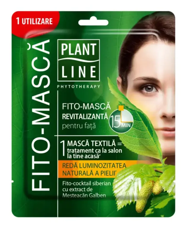 Masca textila revitalizanta, 1 bucata, Plant Line