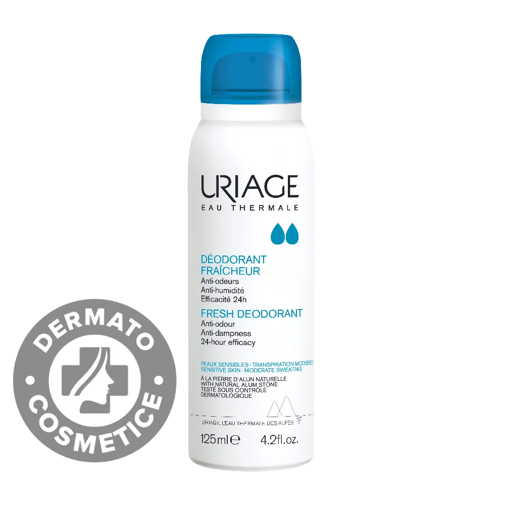 Deodorant spray cu piatra de alaun pentru piele sensibila, 125 ml, Uriage