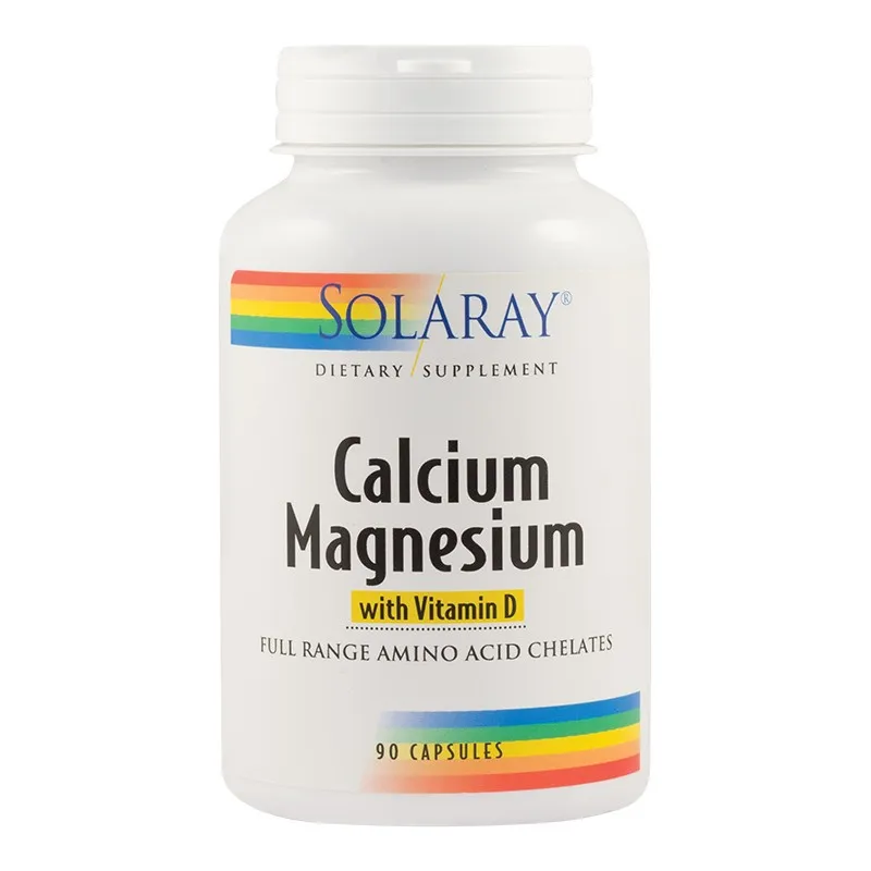Calciu, Magneziu si Vitamina D, 90 capsule, Solaray