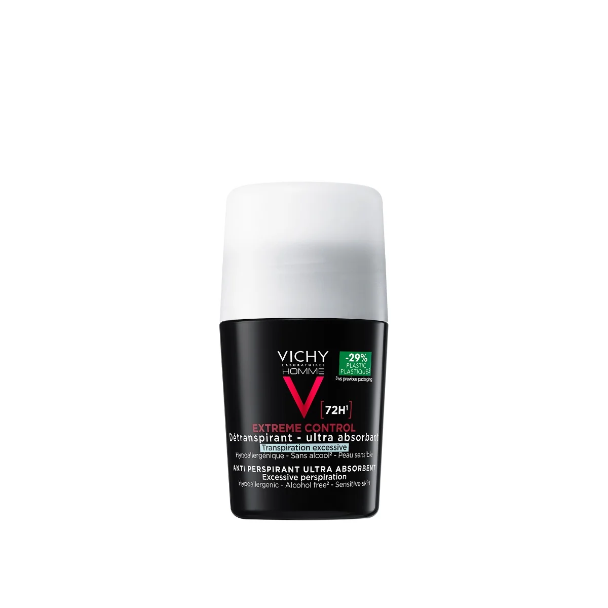 Pachet Deodorant Homme roll-on antiperspirant Control Extrem 72H, 2 x 50ml, Vichy