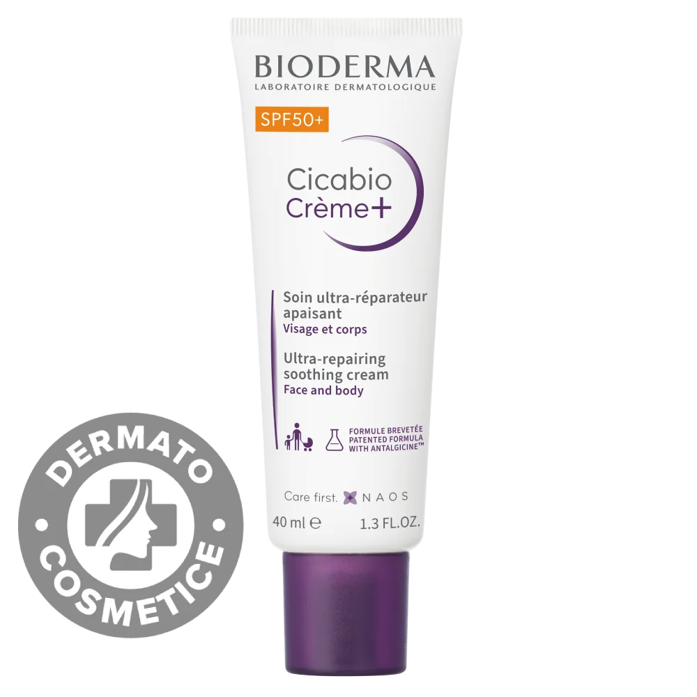 Crema reparatoare SPF 50+ Cicabio, 40ml, Bioderma
