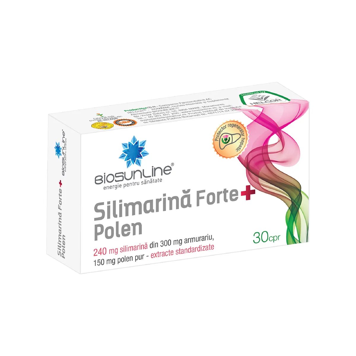 Silimarina Forte + Polen, 30 comprimate, BioSunLine