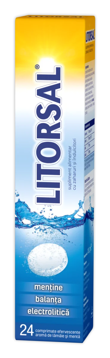 Litorsal cu aroma de menta si lamaie, 24 comprimate, Zdrovit
