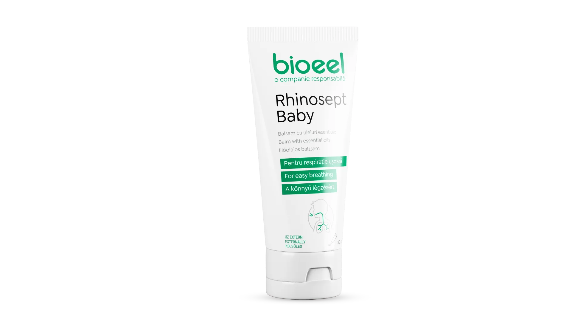 Rhinosept Baby balsam cu uleiuri esentiale, 30g, Bioeel