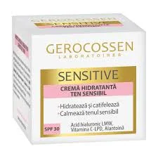 Crema hidratanta pentru ten sensibil cu SPF 30 Sensitive, 50ml, Gerocossen