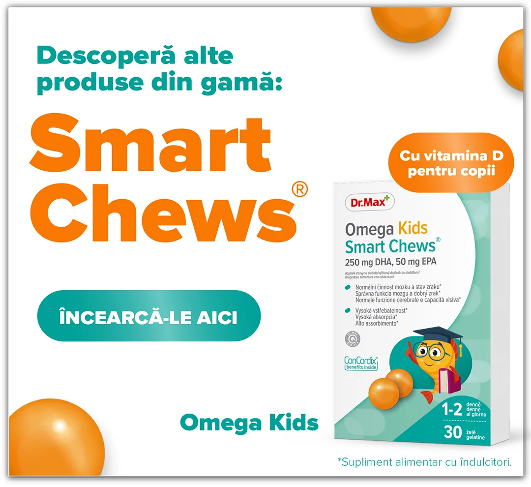 Descopera Dr. Max Omega Kids Smart Chews