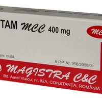 Piracetam MCC 400mg, 20 comprimate, Magistra