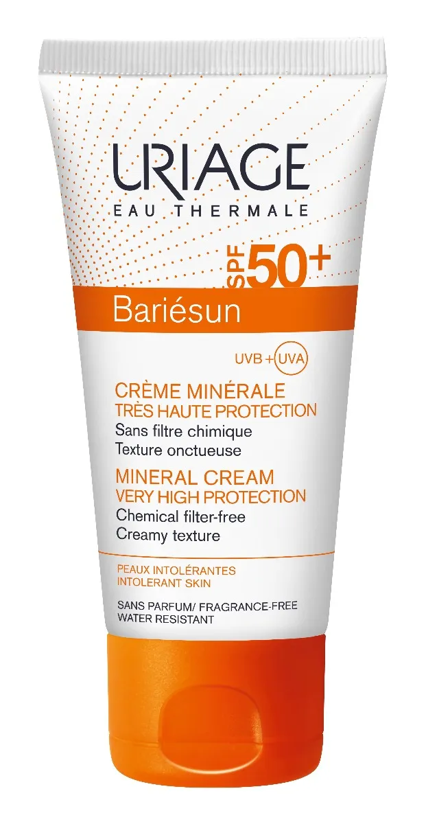 Crema minerala cu protectie solara SPF 50+ Bariesun, 50 ml, Uriage
