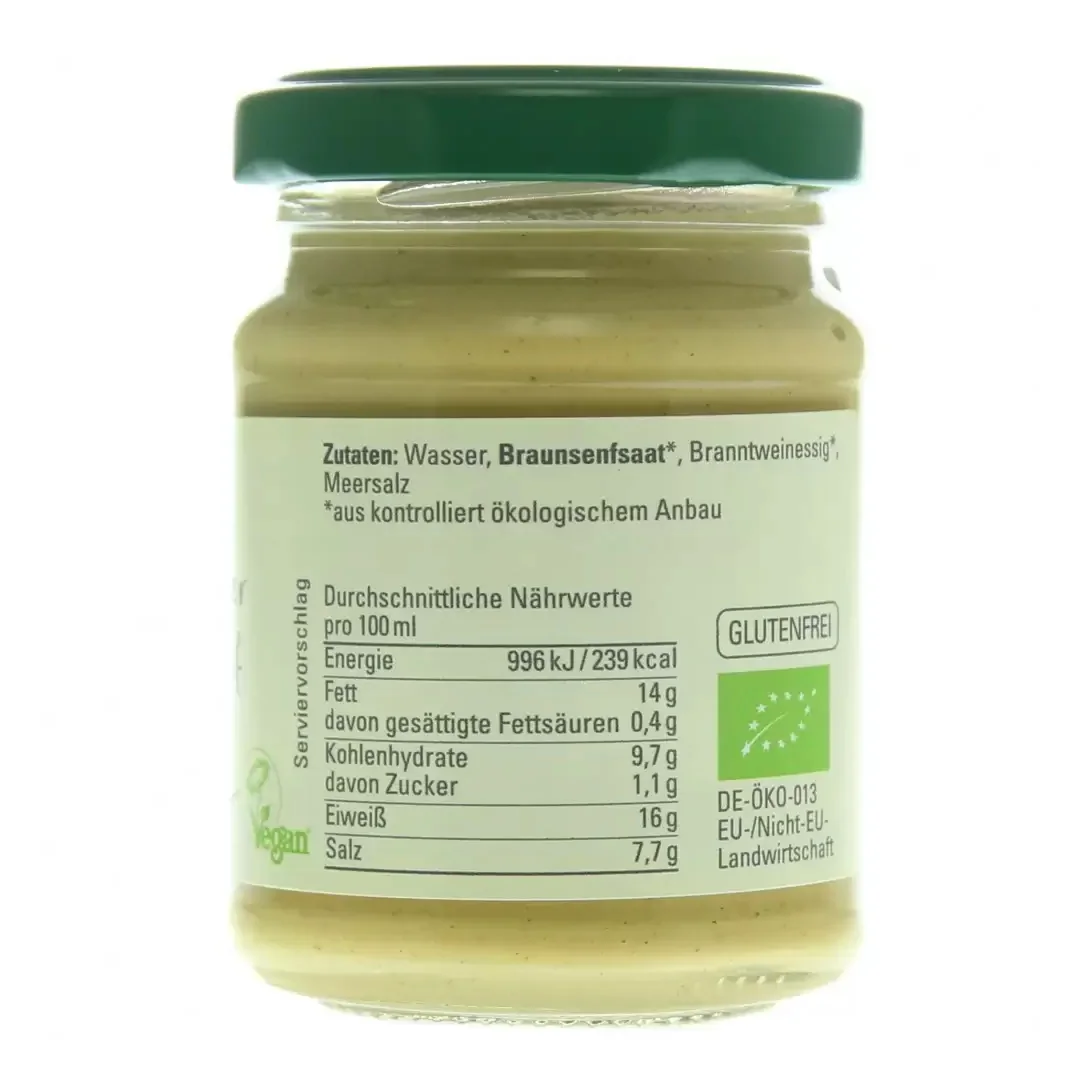 Mustar Dijon Eco fara gluten, 125ml, Byodo