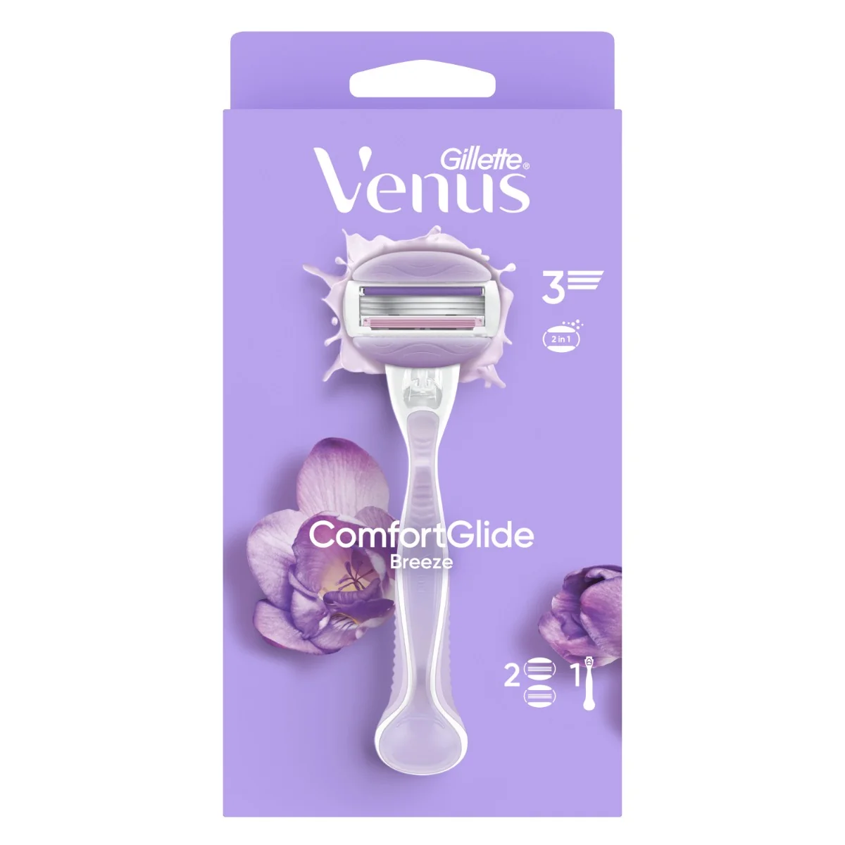 Aparat de ras pentru femei + rezerva Venus ComfortGlide Breeze, 1 bucata, Gillette 