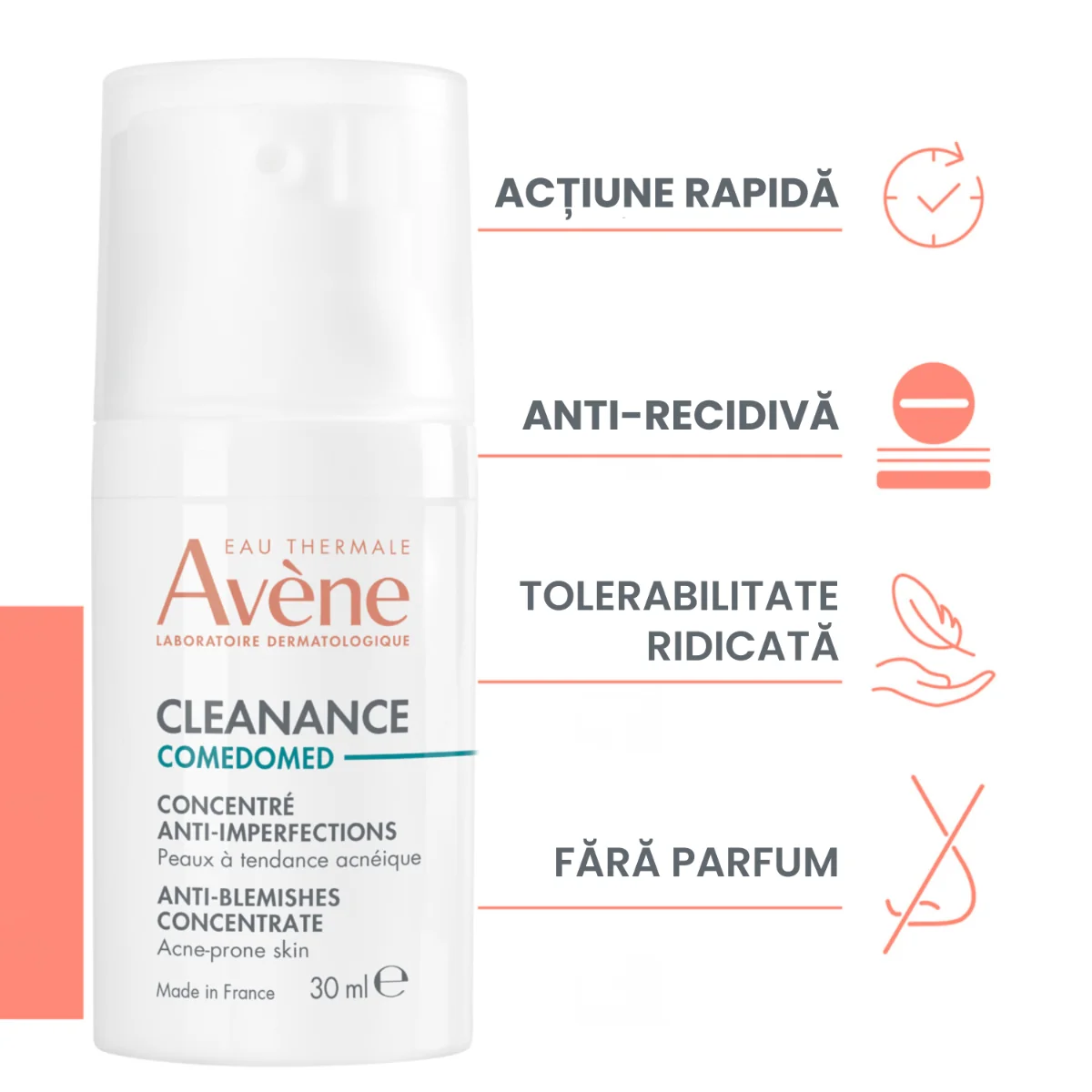 Crema de fata concentrata pentru ten acneic Cleanance Comedomed, 30ml, Avene