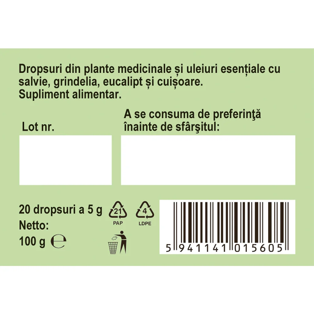Plantusin gat iritat, 20 dropsuri, Fares