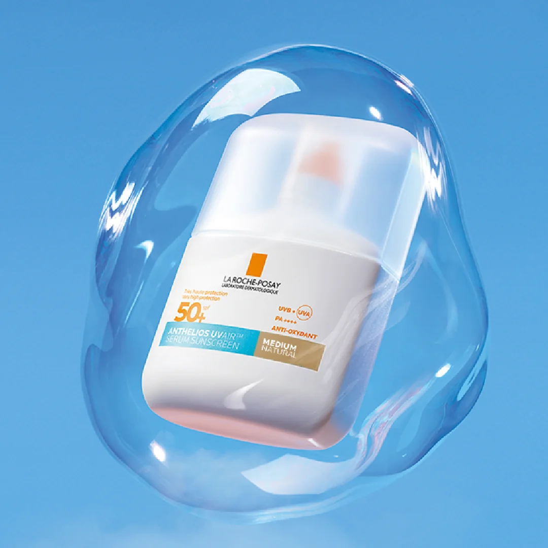 Serum de fata cu protectie solara SPF 50+ Nuanta Medium Natural Anthelios UVAir, 50ml, La Roche-Posay