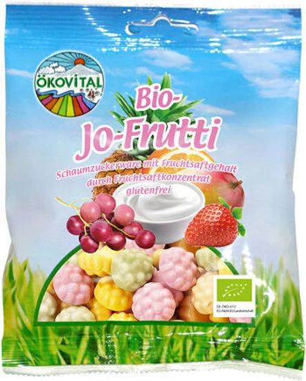 Jeleuri vegane cu fructe si iaurt, 80g, Okovital