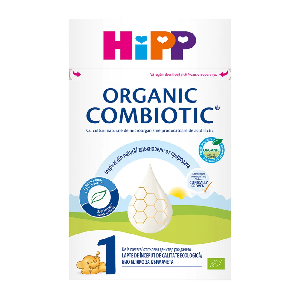 Formula lapte praf Bio 0 luni+ Organic Combiotic 1, 800g, Hipp