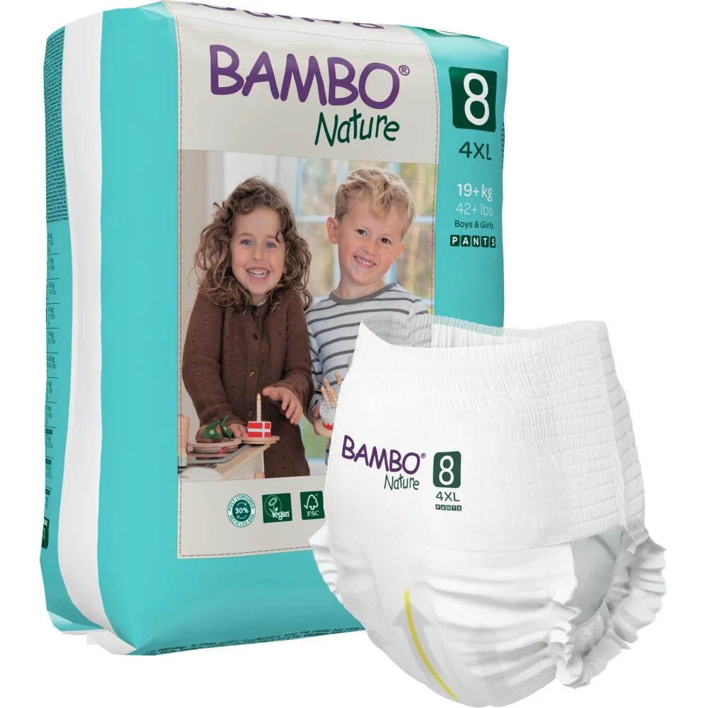 Scutece Eco Premium 19+ kg Marimea 8, 16 bucati, Bambo Nature